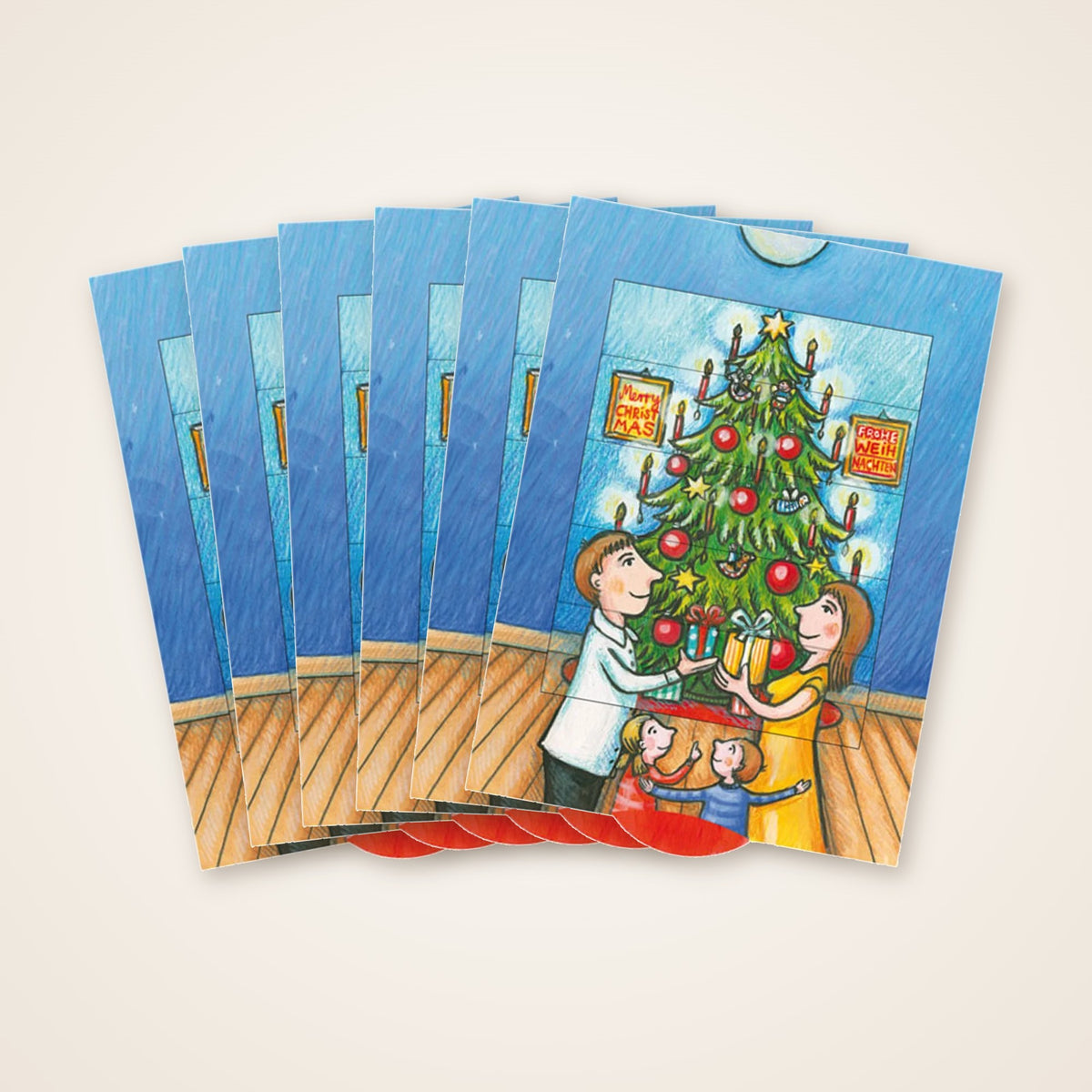 6er-Pack Lebende Karte Festtage