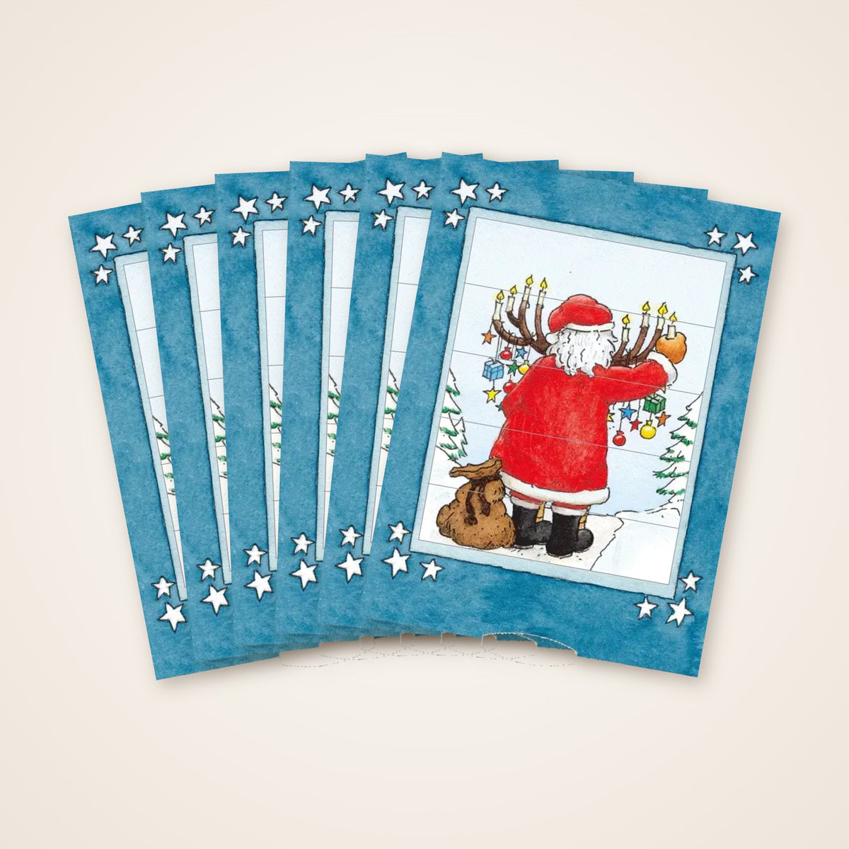 6er-Pack Lebende Karte Geweih