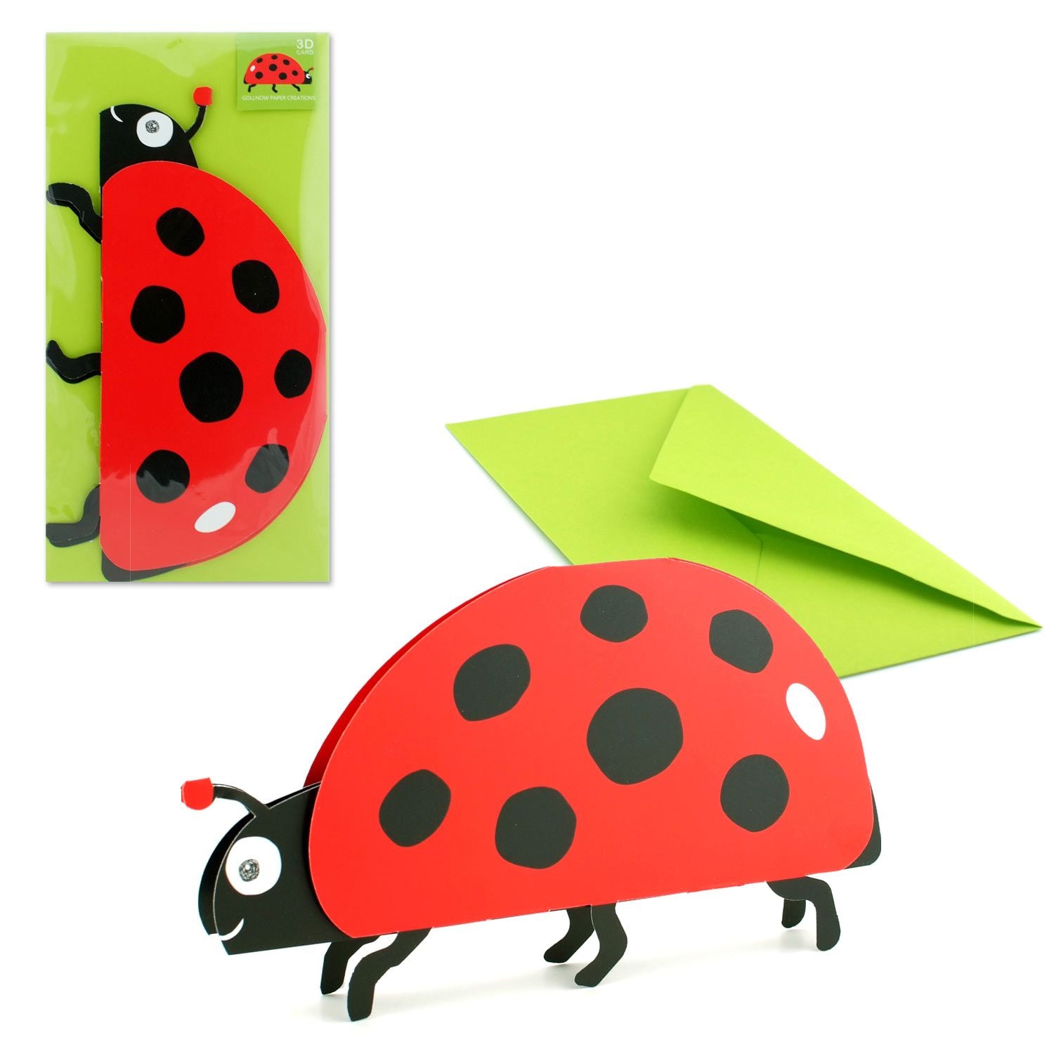 Carte pliante animal 3D "Coccinelle"