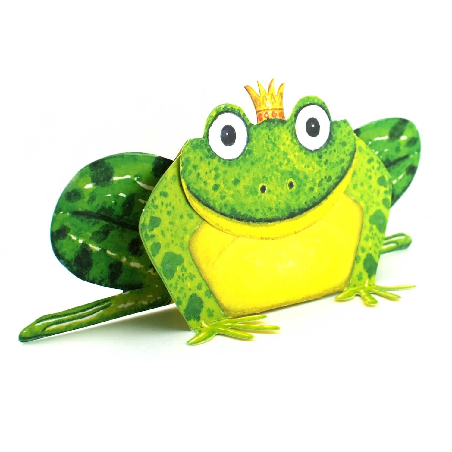 Carte pliante animaux 3D "Roi Grenouille"