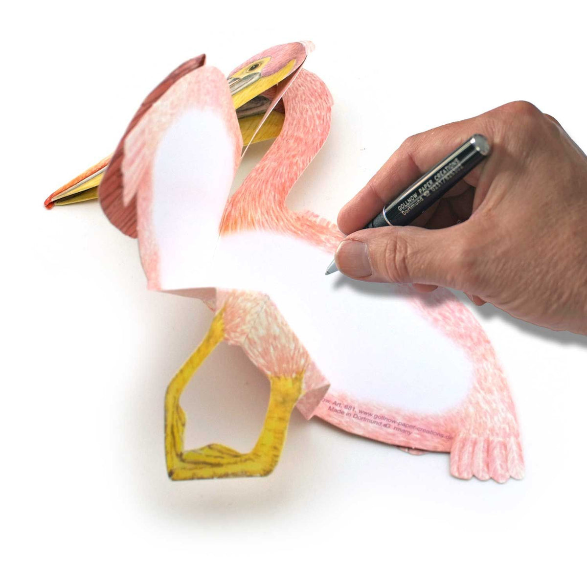 Carte pliante animal 3D "Pélican"