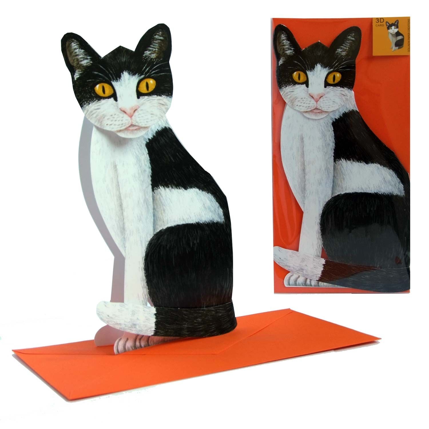 Carte pliante animal 3D "Chat"