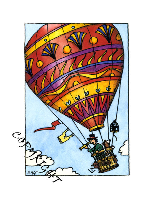 Ballon carte postale