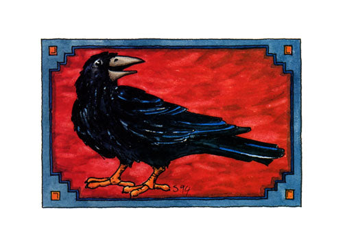 Carte postale Corbeau