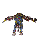 Feuille d'artisanat Clown à l'appui renversé