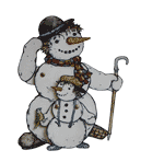 Feuille de bricolage bonhomme de neige
