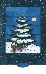 Lebende Karte Weihnachtsbaum