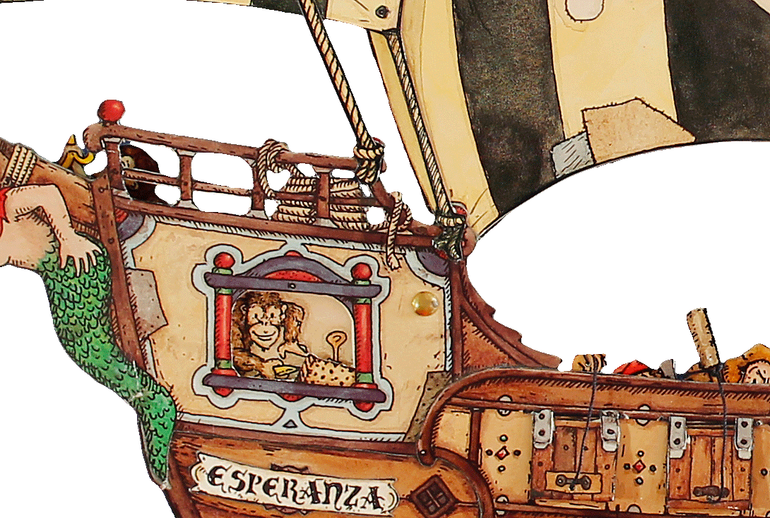 Feuille de bricolage bateau pirate