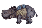 Feuille de bricolage hippopotame