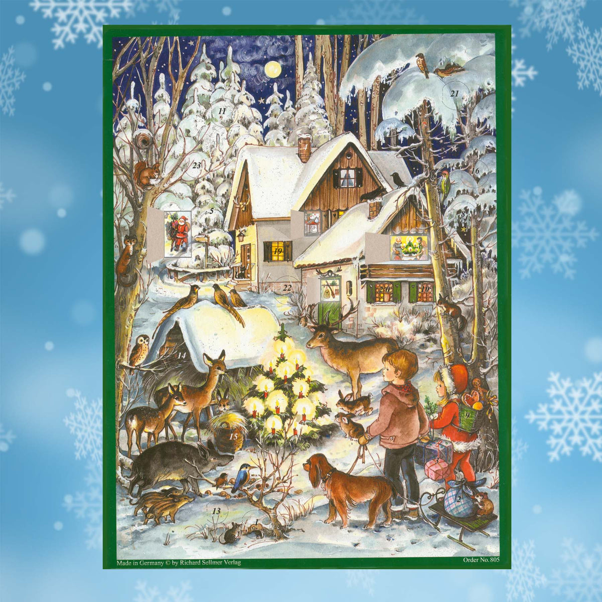 Adventskalender A4, "Winter bei den Tieren"