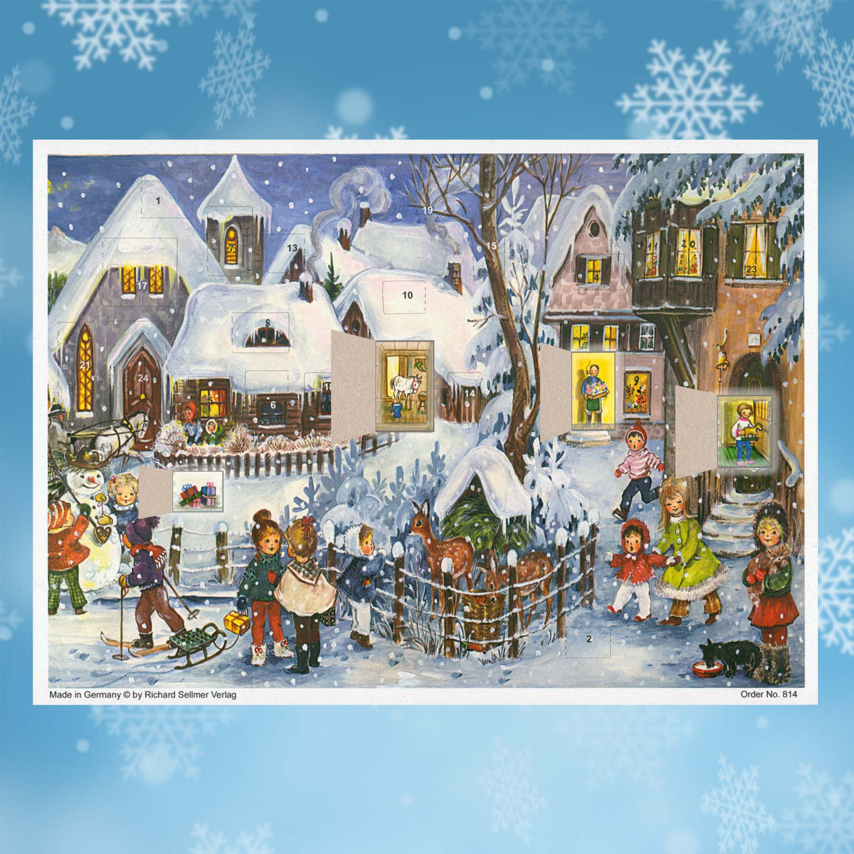 Adventskalender A4, "Es schneit"