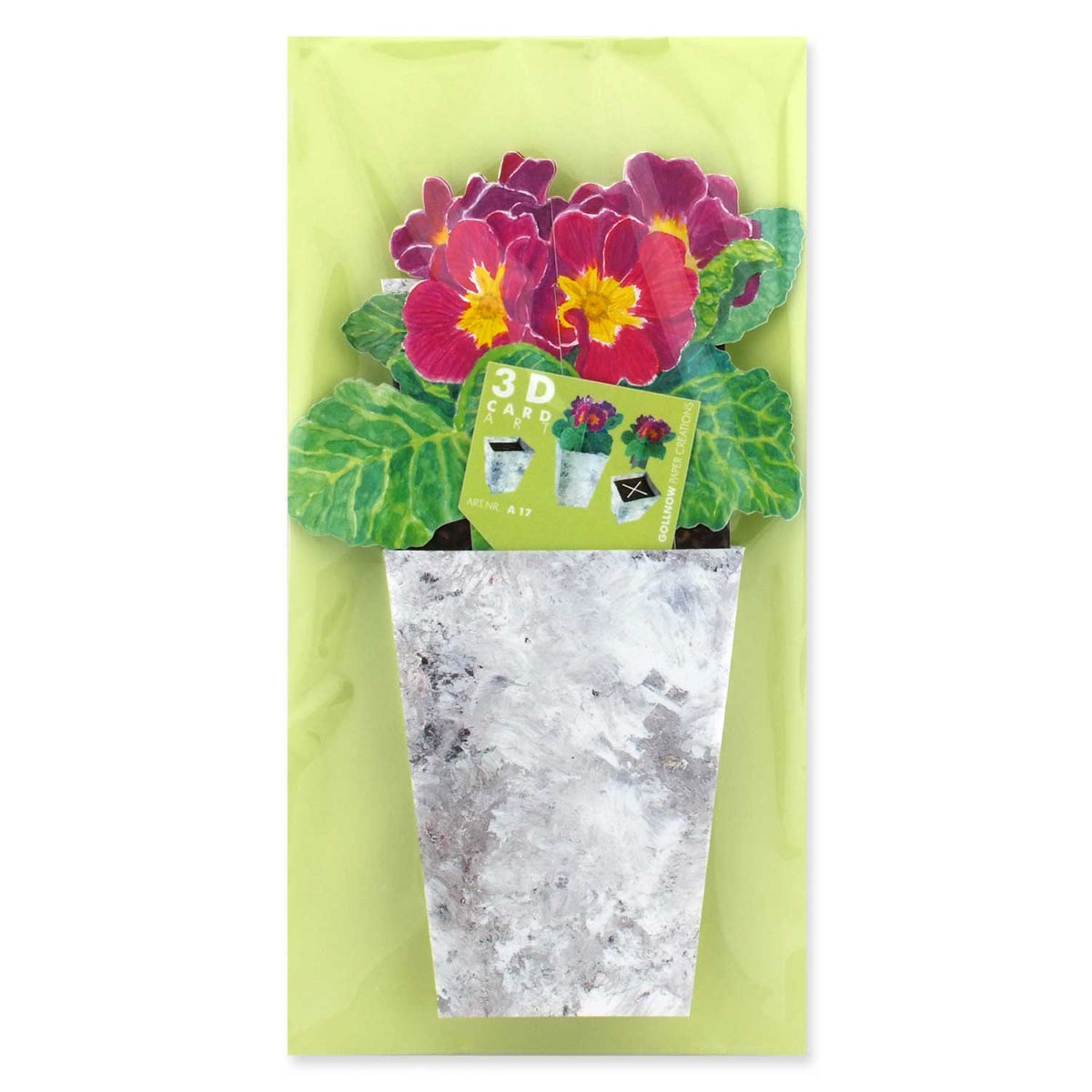3D Dankeskarte Blume - Danksagungskarte Primel