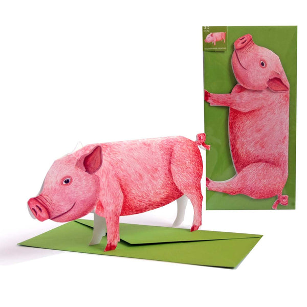 3D Tierfaltkarte "Schwein"