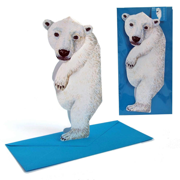 3D Tierfaltkarte "Eisbär"