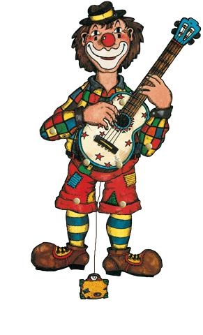 Bastelbogen Clown mit Gitarre
