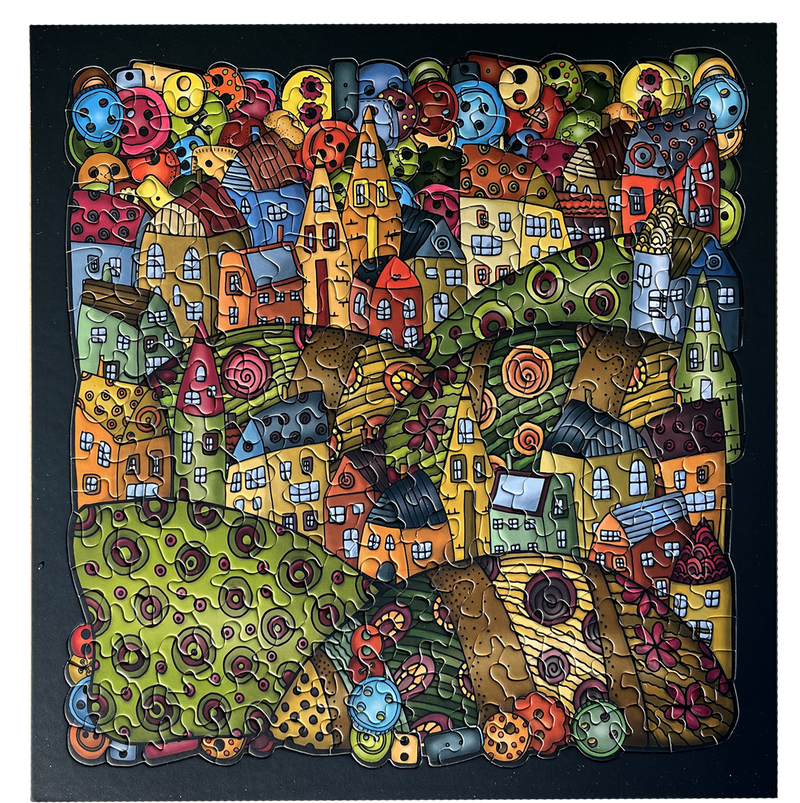 Puzzle Palapeli "Bergdorf"