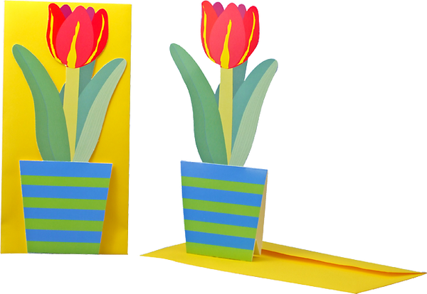 3D Blumenkarte "Tulpe"