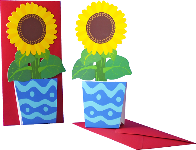 3D Blumenkarte "Sonnenblume"