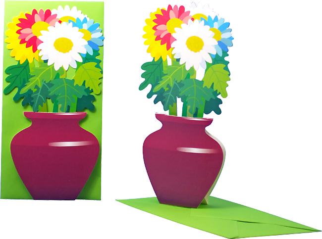 3D Blumenkarte "Chrysantheme"