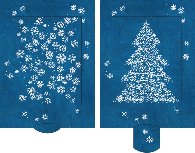Lebende Karte "Schneeflocke"