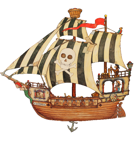 Bastelbogen Piratenschiff
