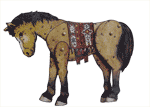 Bastelbogen Indianer Pferd